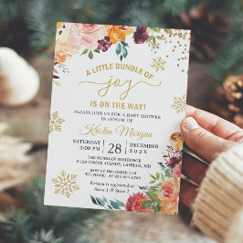 Convites Um Pequeno Feixe de Alegria Chá de Bebê Floral Bur