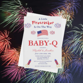 Convites Um Pequeno Firecracker Está A Caminho Do Baby-Q