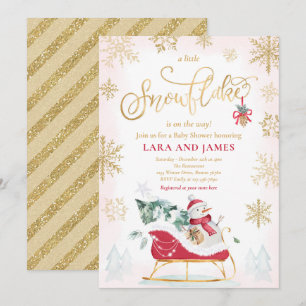 Convites Um Pequeno Floco De Neve Está A Caminho Do Chá d