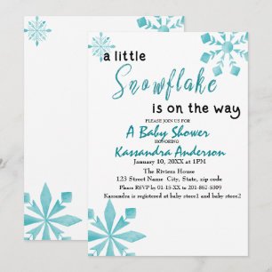 Convites Um Pequeno Floco De Neve Está A Caminho Do Chá de 