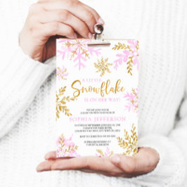 Convites Um Pequeno Floco De Neve Está A Caminho Do Chá de 