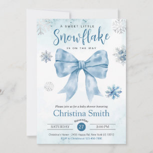 Convites Um Pequeno Floco De Neve No Caminho Do Chá Azul Do
