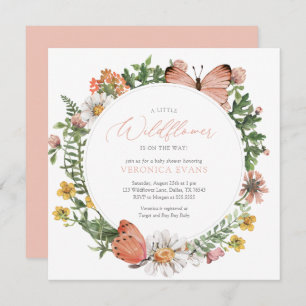 Convites Um pequeno flor selvagem está no caminho Chá de fr