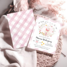 Um pequeno ganso está a caminho chá de fraldas Con