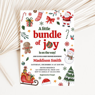 Convites Um Pequeno Pacote de Alegria Chá de fraldas