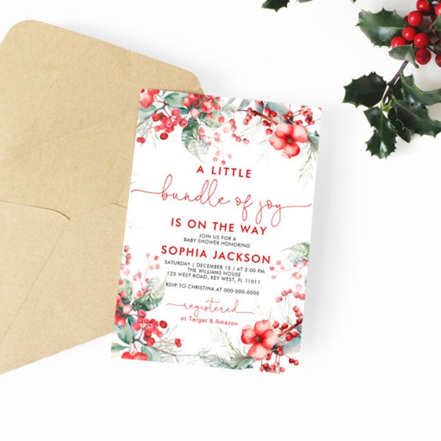 Convites Um Pequeno Pacote De Alegria Chá de fraldas De Nat (Criador carregado)