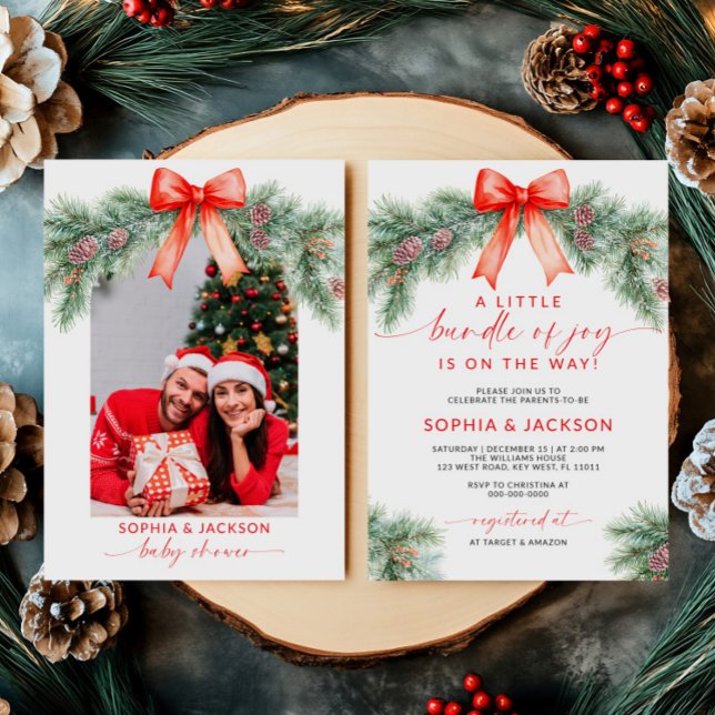 Convites Um Pequeno Pacote De Chá de fraldas De Alegria (Criador carregado)