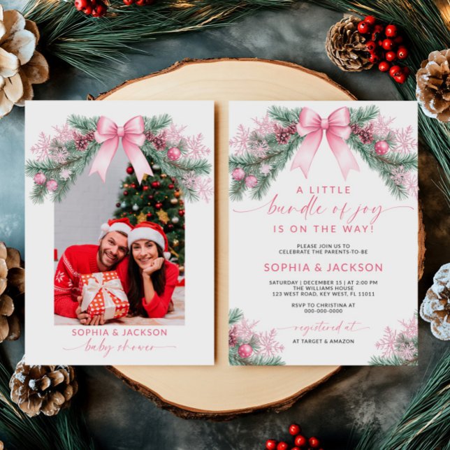 Convites Um Pequeno Pacote De Chá de fraldas De Alegria (Criador carregado)