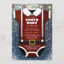Um Pequeno Papai noel Bebê Está A Caminho Chá de f