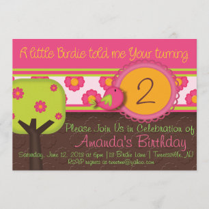 Convites Um pequeno passarinho