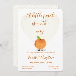 Convites Um Pequeno Pêssego está a caminho do Chá de fralda