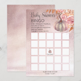 Convites Um Pequeno Pumpkin É Um Cartaz De Bebê Rosa.