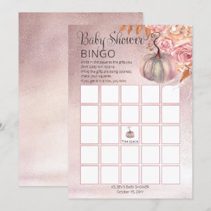 Convites Um Pequeno Pumpkin É Um Cartaz De Bebê Rosa.