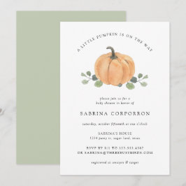 Convites Um Pequeno Pumpkin está a caminho Cair d'água