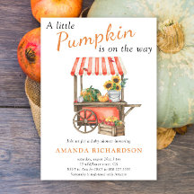 Um Pequeno Pumpkin está a caminho do Chá de fralda