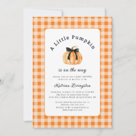 Convites Um Pequeno Pumpkin está no caminho do Chá de frald