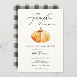 Convites Um Pequeno Pumpkin está no caminho do Chá de frald