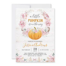 Um Pequeno Pumpkin Rustic Cotton Floral