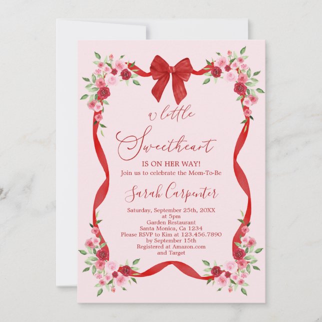 Convites Um pequeno querido está a caminho (Frente)