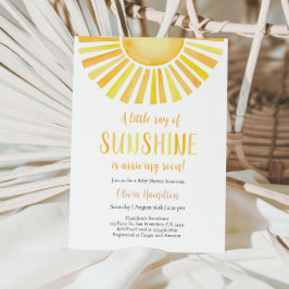 Convites Um pequeno raio de Chá de fraldas solar