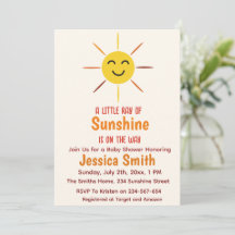 Um Pequeno Raio de Sol Amarelo Chuvinha de Bebê
