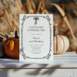 Convites Um pequeno segundo aniversário de Dia das Bruxas A