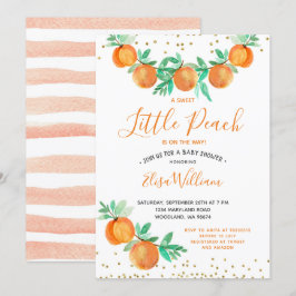 Convites Um Pêssego Doce está a caminho do Chá de fraldas