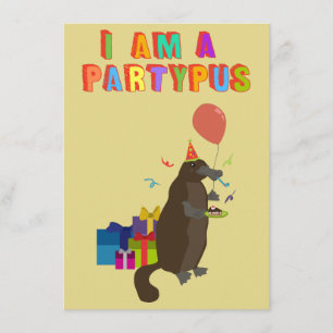 Convites Um platypus que ama party