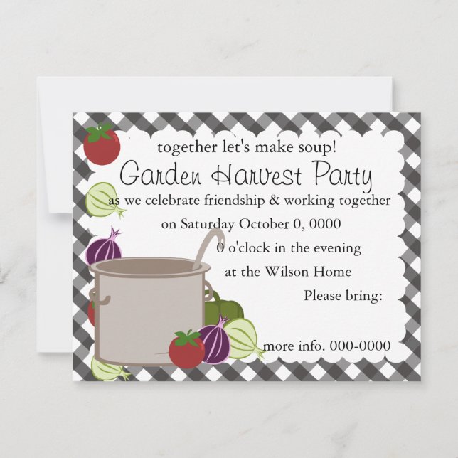 Convites Um Pote De Sopa (Frente)