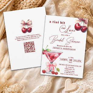 Convites Um Pouco Apaixonada Código QR Festa de Noivado Mar