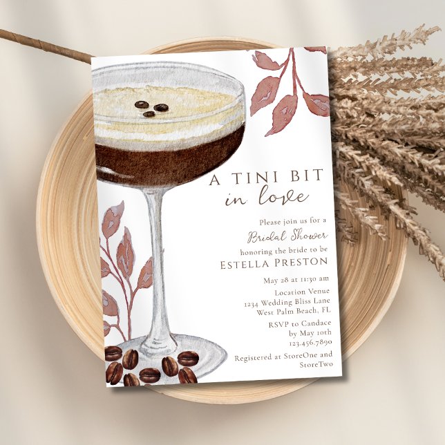 Convites Um Pouco Apaixonada Espresso Martini Chá de Noiva (Criador carregado)