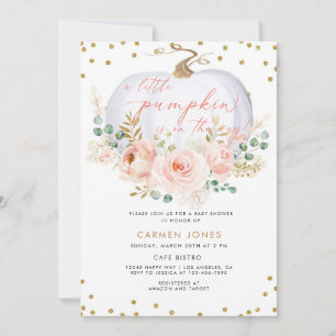 Convites Um Pouco De Abóbora Chá de fraldas Sexo Neutro