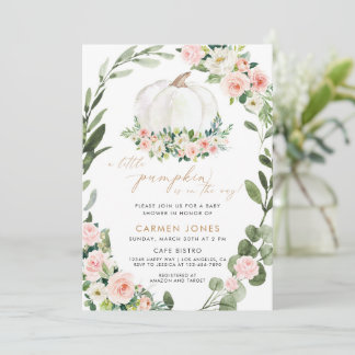 Convites Um Pouco De Abóbora Chá de fraldas Sexo Neutro