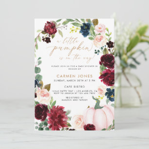 Convites Um Pouco De Abóbora Chá de fraldas Sexo Neutro