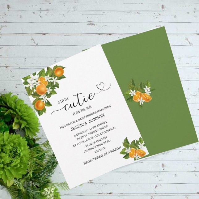 Convites Um pouco de beleza está a caminho chá de fraldas (Criador carregado)