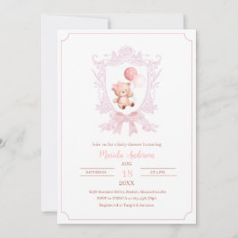 Convites Um pouco de cor-de-rosa penteado arcos bebê shInvi