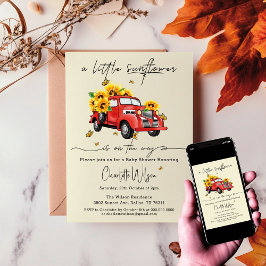 Convites Um Pouco De Girassol Está A Caminho Do Chá de fral