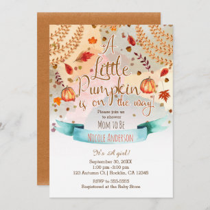 Convites Um pouco de Pumpkin está no Caminho do Chá de fral