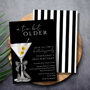 Convites Um Pouco Mais Velha Chic Martini Sujo Preto de Ani