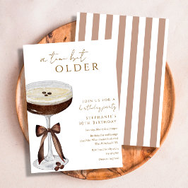 Convites Um Pouco Mais Velha Elegante Martini de Espresso d