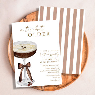 Convites Um Pouco Mais Velha Elegante Martini de Espresso d
