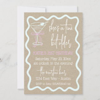 Convites Um Pouco Mais Velho Aniversário Martini 21º Aniver