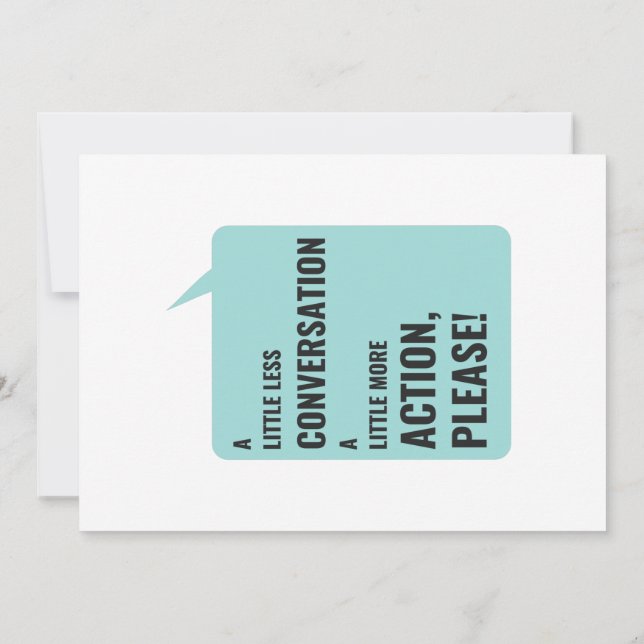 Convites Um Pouco Menos Conversa, Um Pouco Mais De Ação, (Verso)