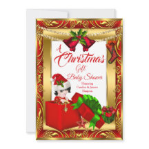 Um presente de Natal Menino Menina Chuvada de Bebê