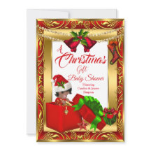 Um presente de Natal Menino Menina Chuvada de Bebê