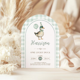 Convites Um primeiro aniversario de Balão de Duque Sortudo 