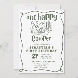 Convites Um primeiro aniversario de Camper Boys Feliz