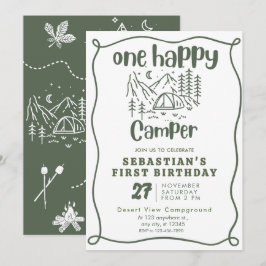 Convites Um primeiro aniversario de Camper Boys Feliz