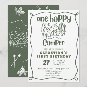 Convites Um primeiro aniversario de Camper Boys Feliz