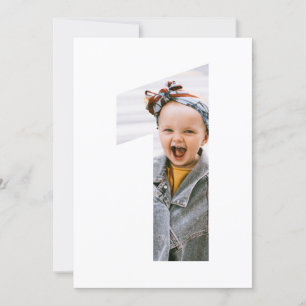 Convites Um primeiro aniversario de Fotografia Personalizad